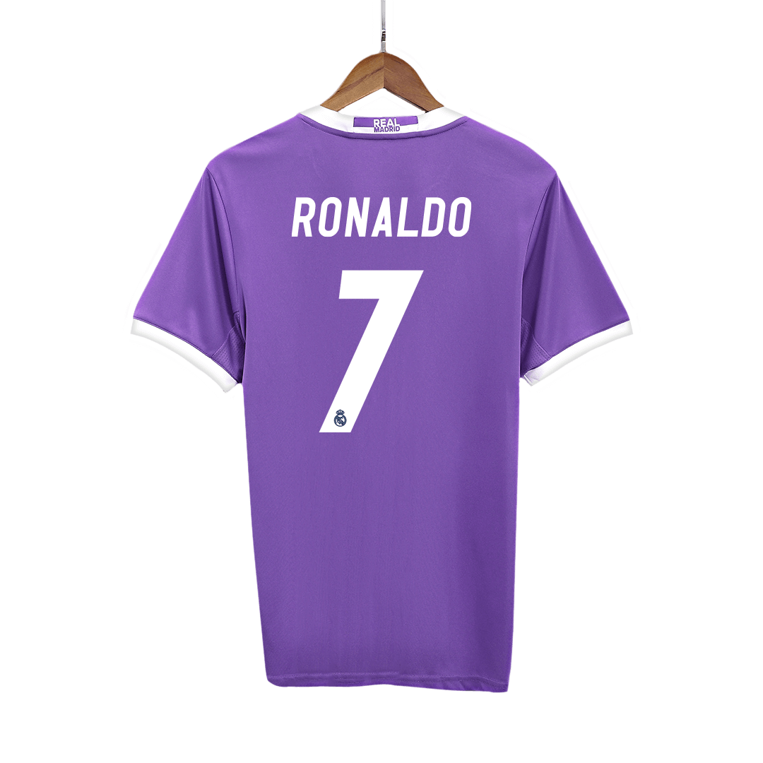 Retro RONALDO #7 Real Madrid Mens Away Soccer Jersey 2016/17 Purple