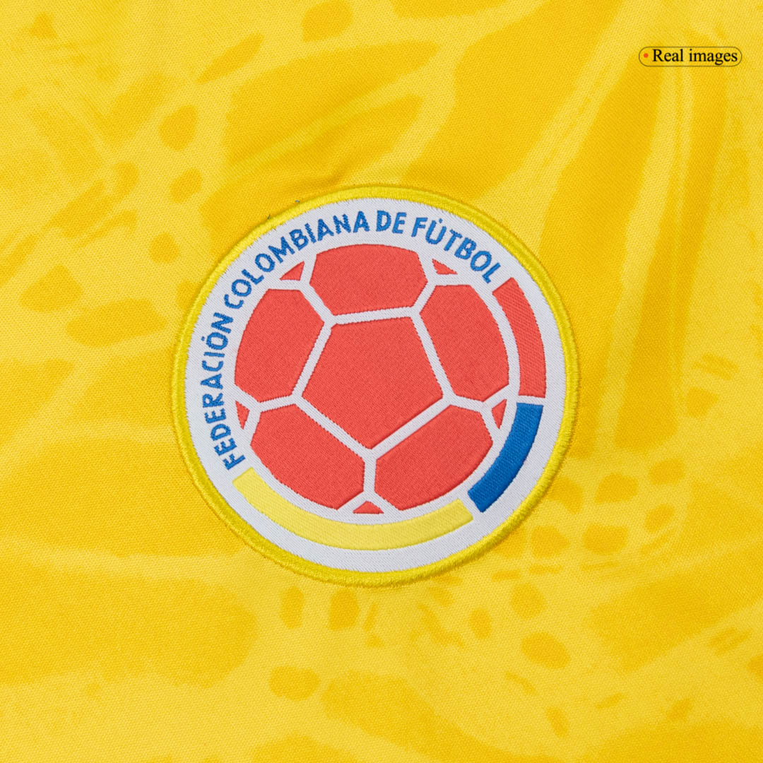 Colombia Mens Home Long Sleeve Soccer Jersey World Cup 2026 Yellow