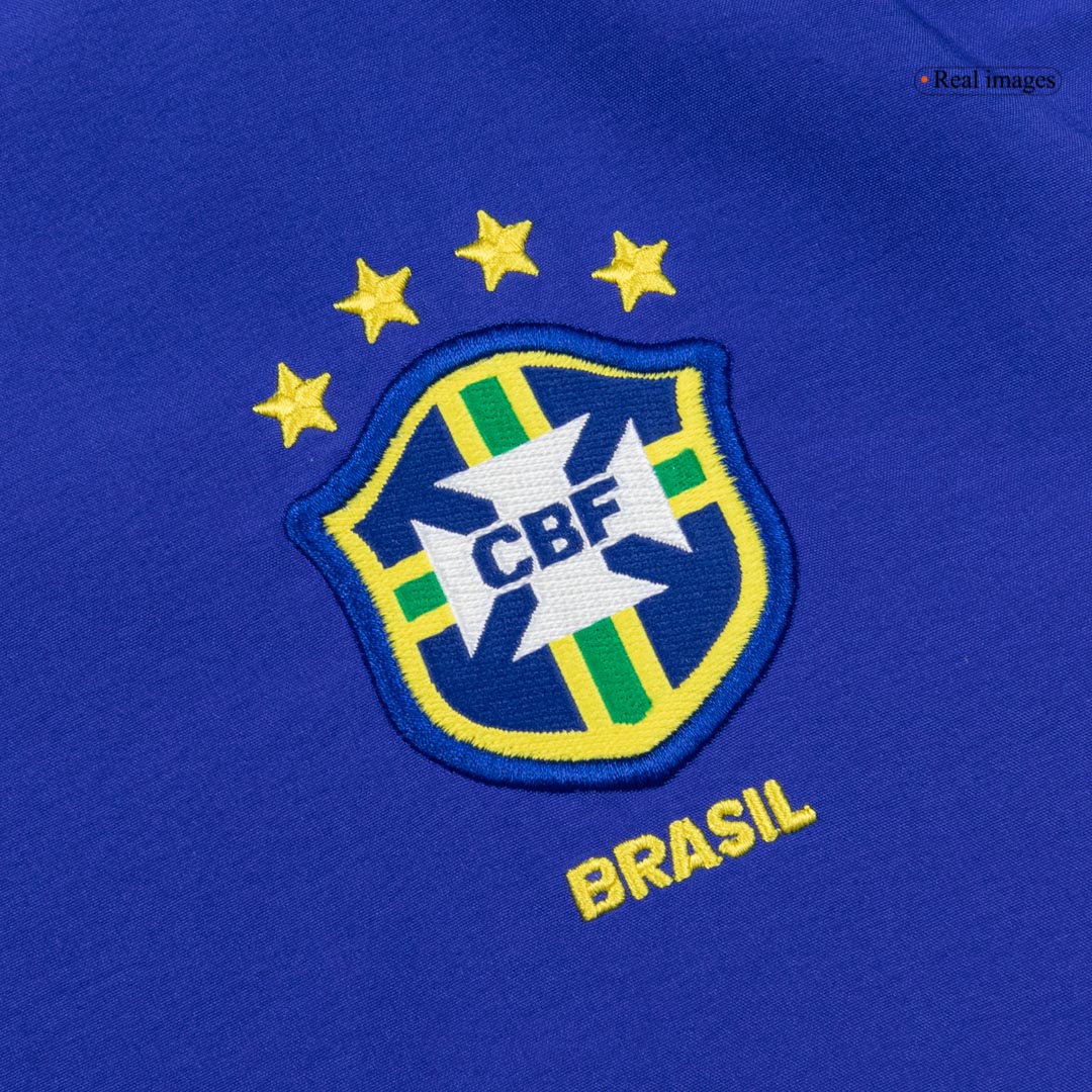 Retro Brazil Mens Away Soccer Jersey 2002 Blue