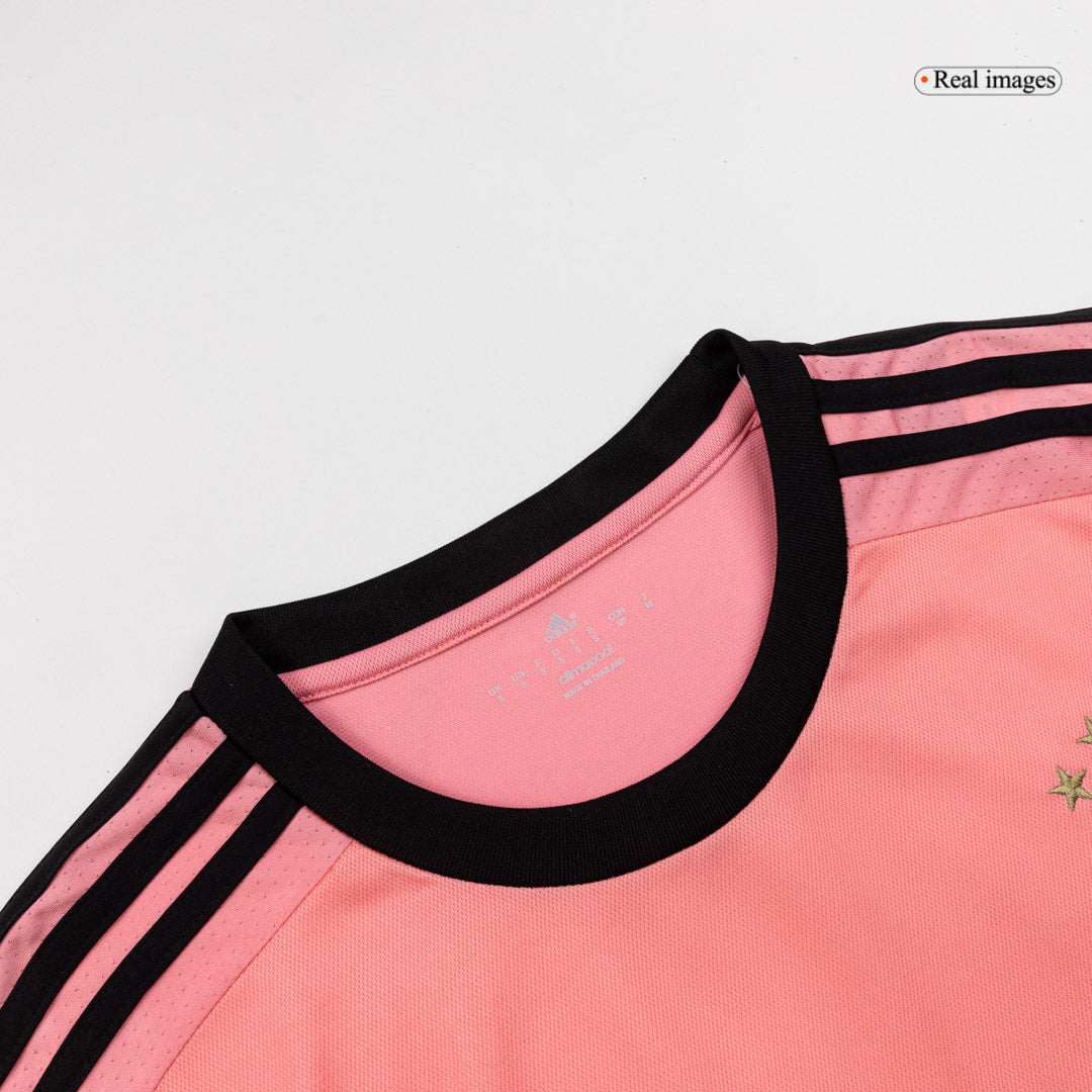 Retro Juventus Mens Away Long Sleeve Soccer Jersey 2015/16 Pink