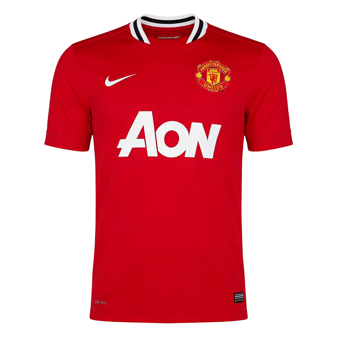 Retro Manchester United Mens Home Soccer Jersey 2011/12 Red