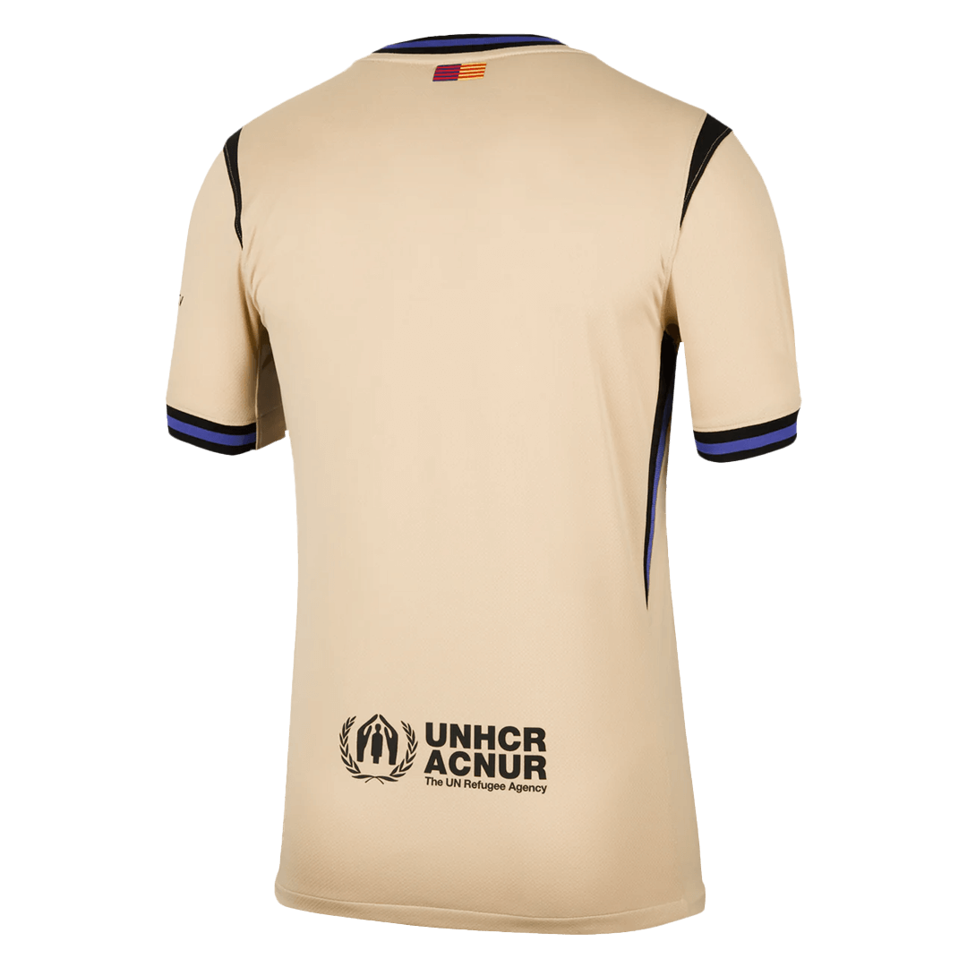 Barcelona Mens Away Soccer Jersey 2025/26 Yellow