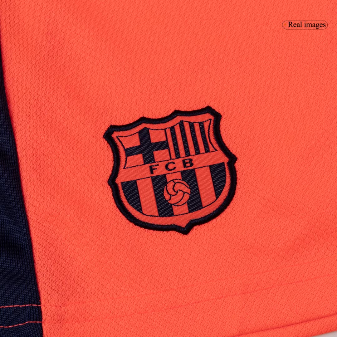 Barcelona Kids Third Away Soccer Full Set 2025/26 Orange