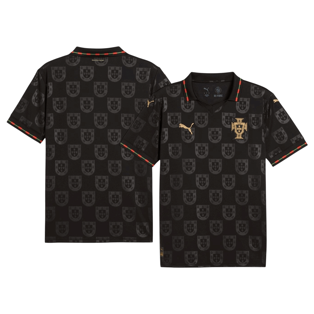 Portugal Mens Soccer Jersey World Cup 2026 Black