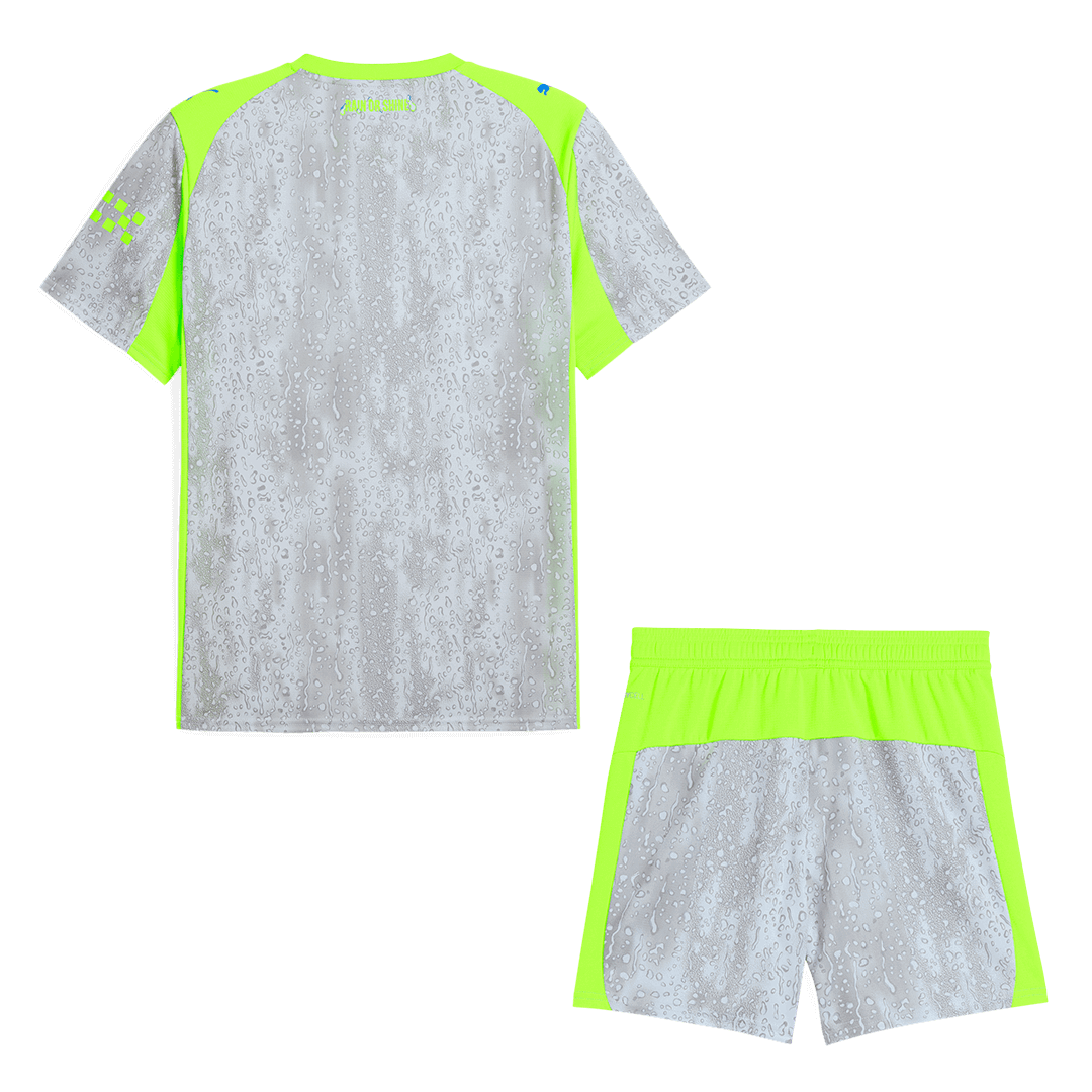 Manchester City Mens Third Away Soccer Kit 2025/26 Gray