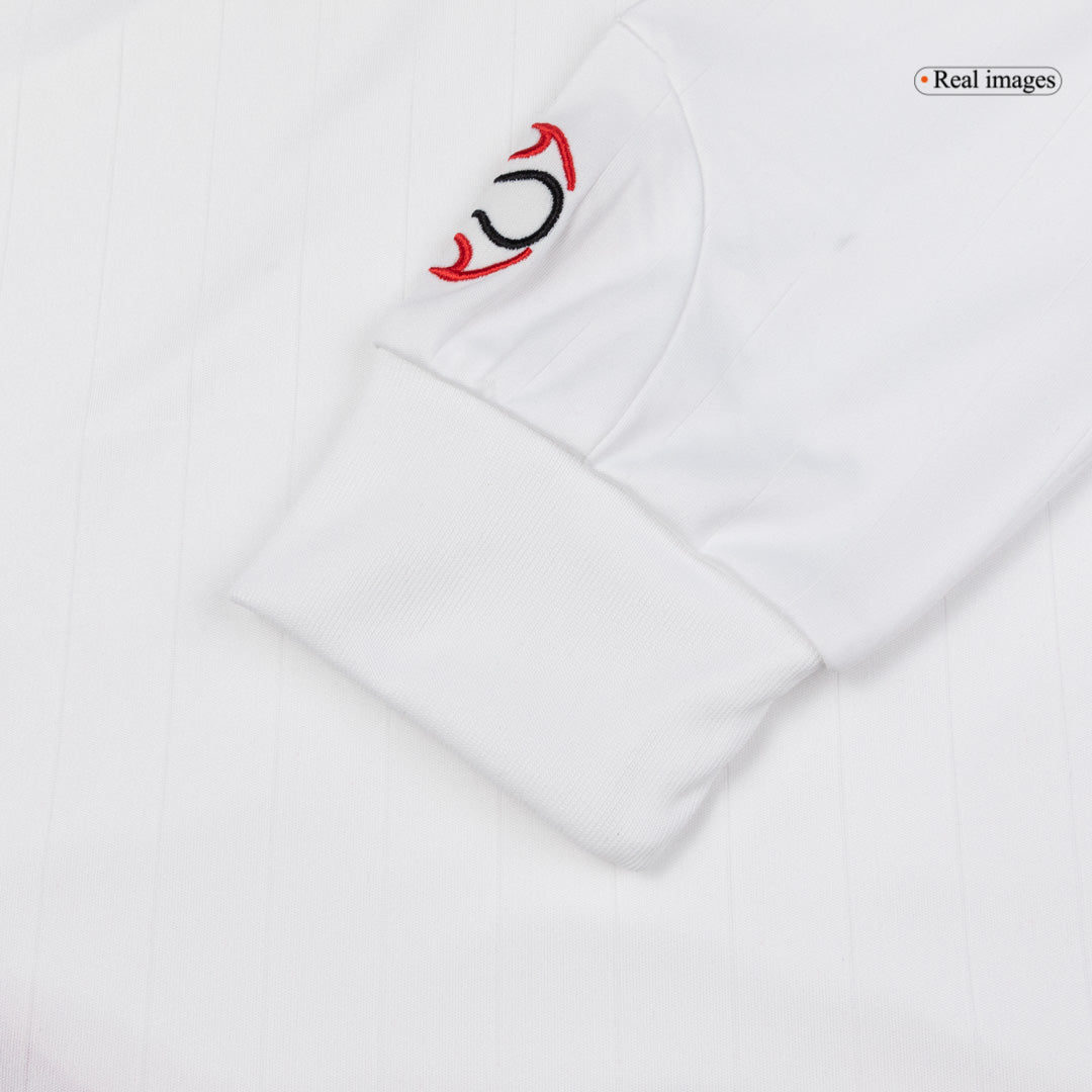 Retro AC Milan Mens Away Long Sleeve Soccer Jersey 2006/07 White