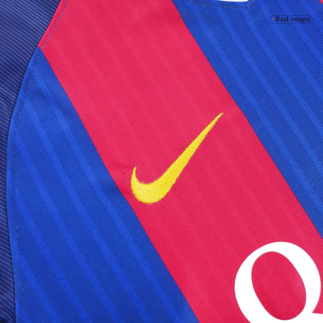 Retro MESSI #10 Barcelona Mens Home Soccer Jersey 2016/17 Red&Blue