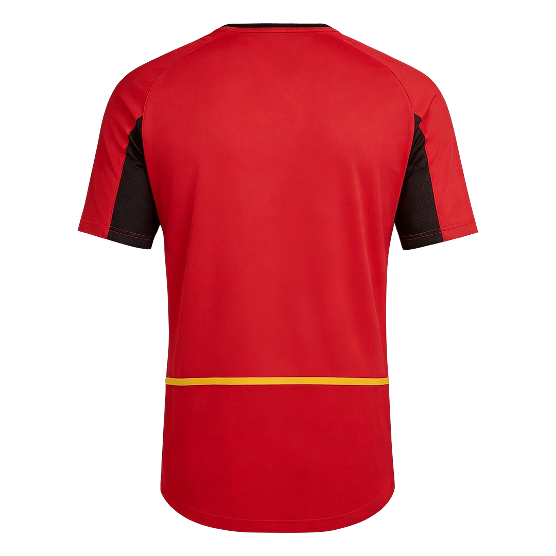 Retro Belgium Mens Home Soccer Jersey World Cup 2002 Red