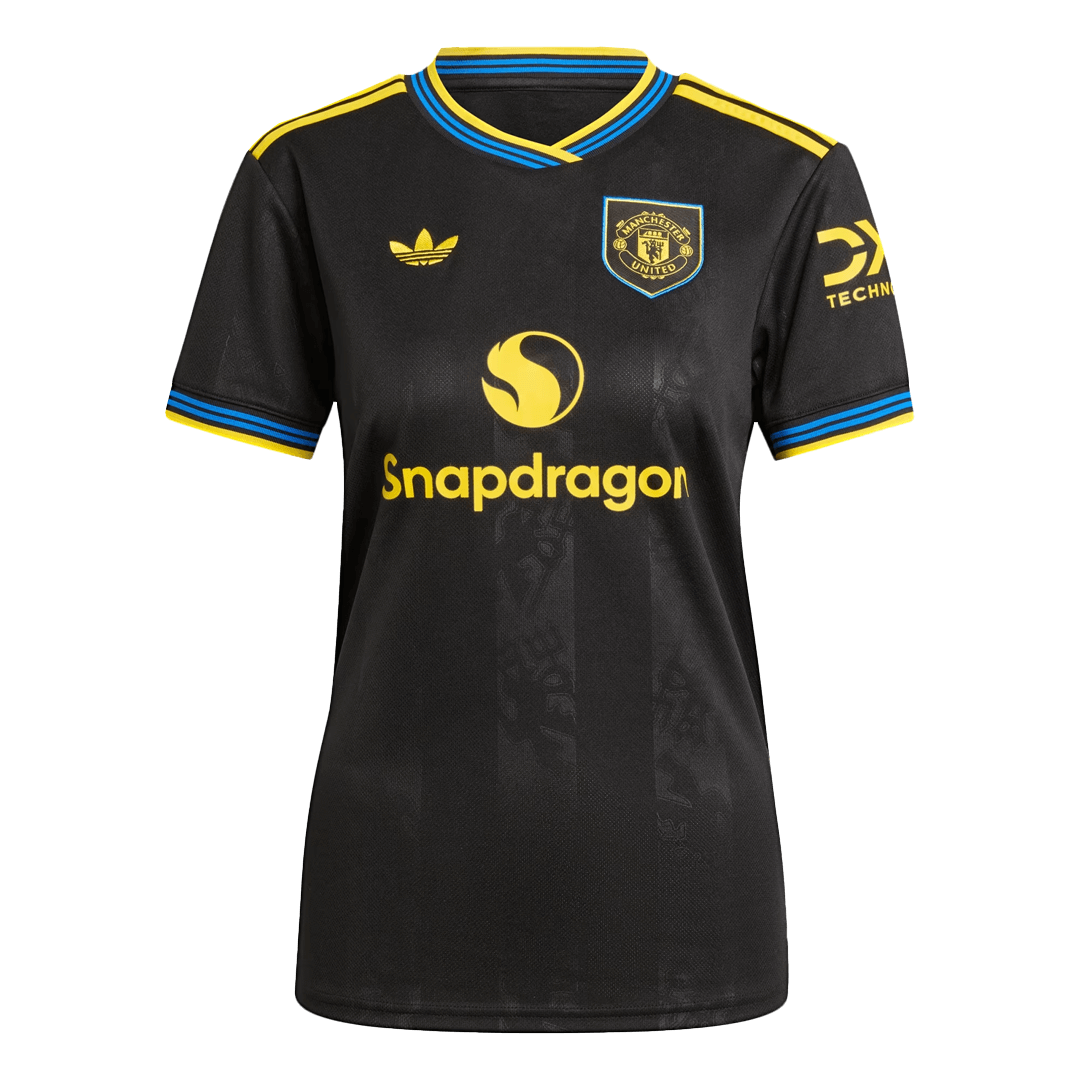 Manchester United Womens Third Away Soccer Jersey 2025/26 Black