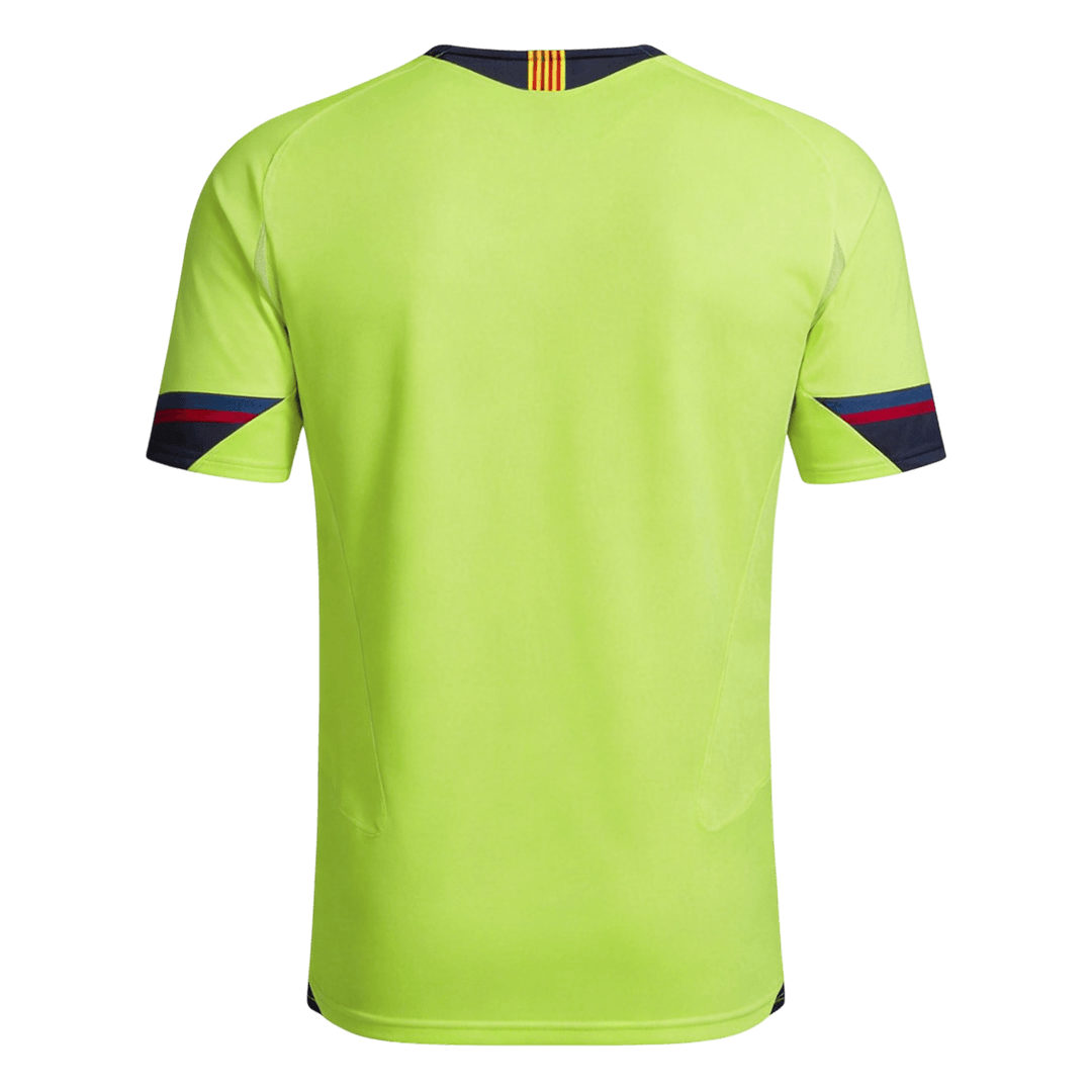 Retro Barcelona Mens Away Soccer Jersey 2005/06 Neon Green