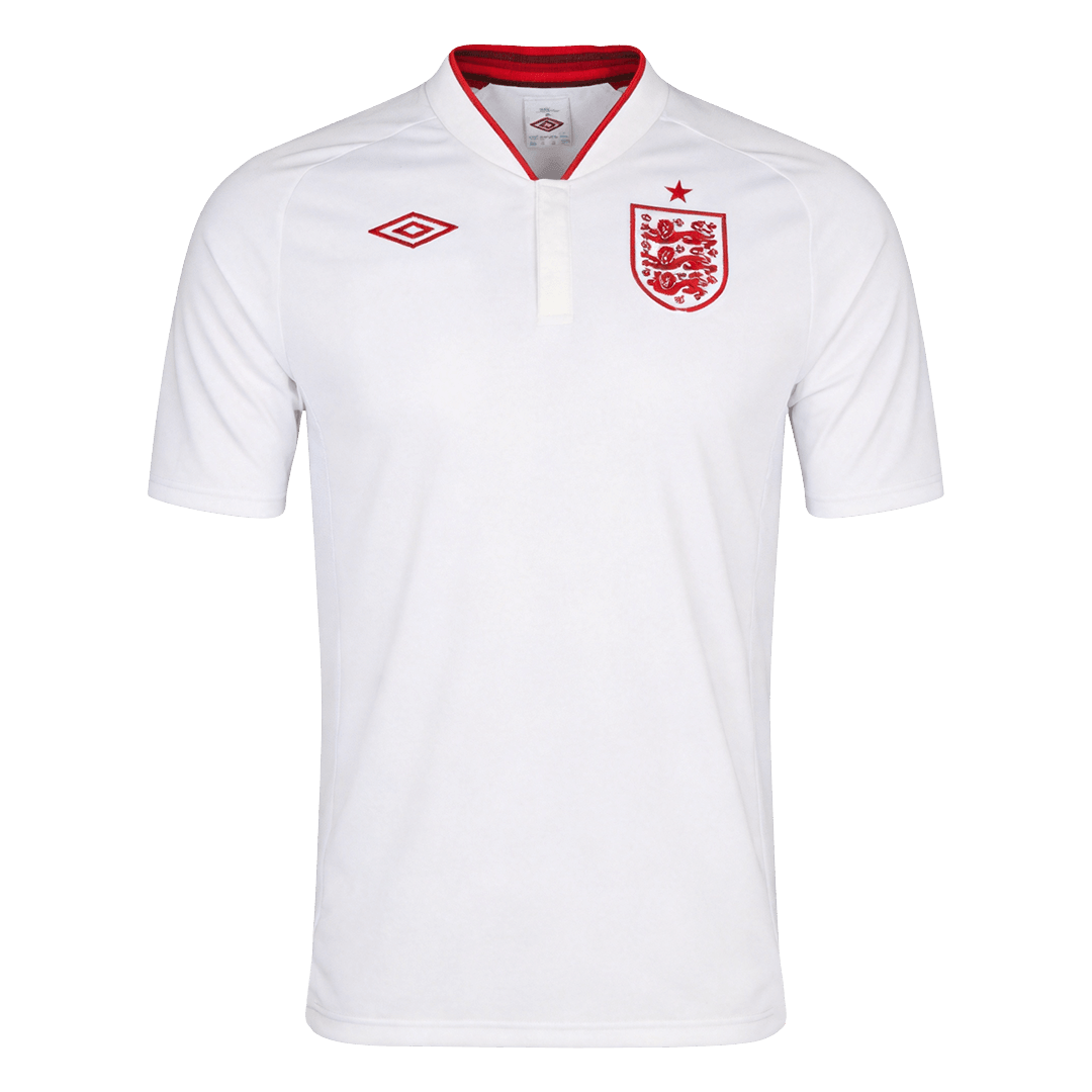 Retro England Mens Home Soccer Jersey 2012 White