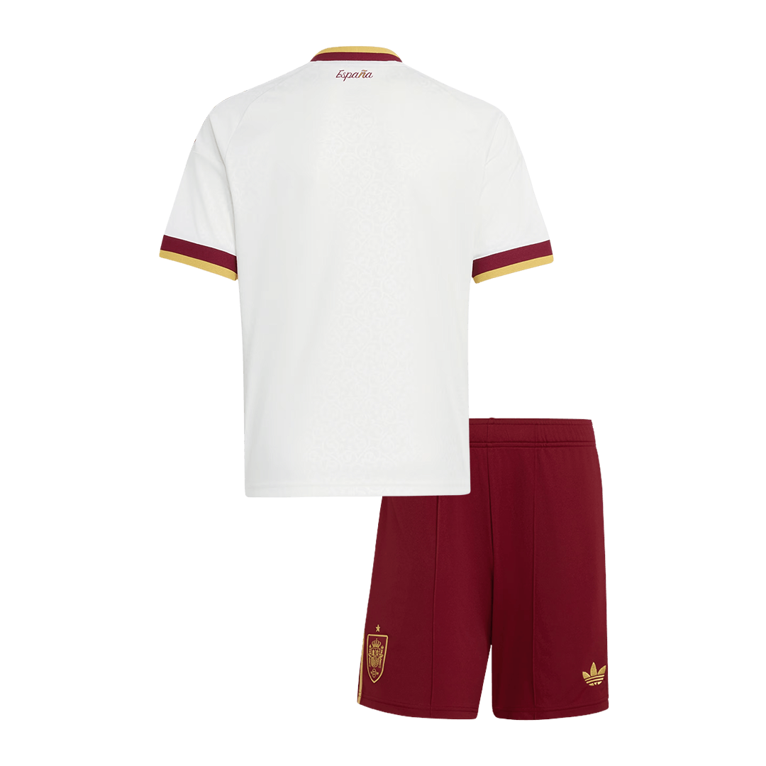 Spain Kids Away Soccer Kit 2026 White