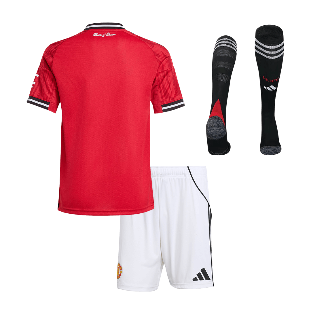 Manchester United Kids Home Soccer Full Set 2025/26 Red