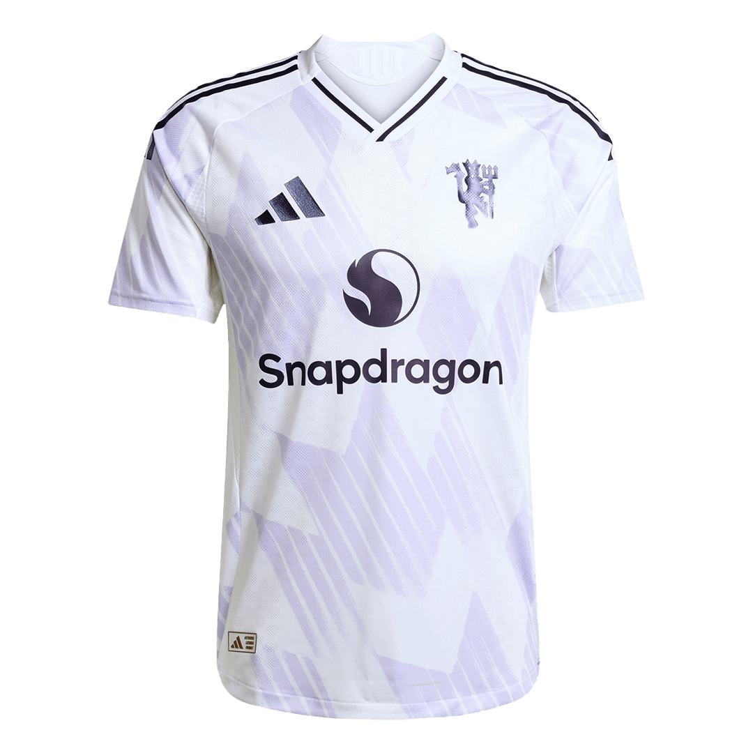 B.FERNANDES #8 Manchester United Mens Away Soccer Jersey 2025/26 White - Player Version