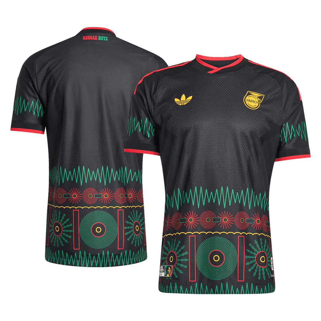 Jamaica Mens Away Soccer Jersey World Cup 2026 Black - Player Version