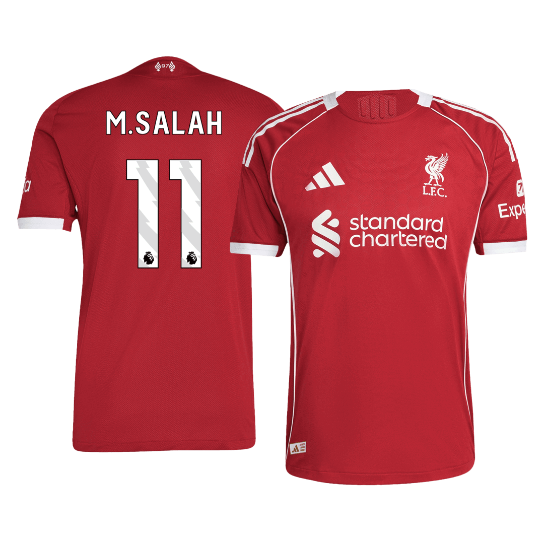 M.SALAH #11 Liverpool Mens Home Soccer Jersey 2025/26 Red - Player Version
