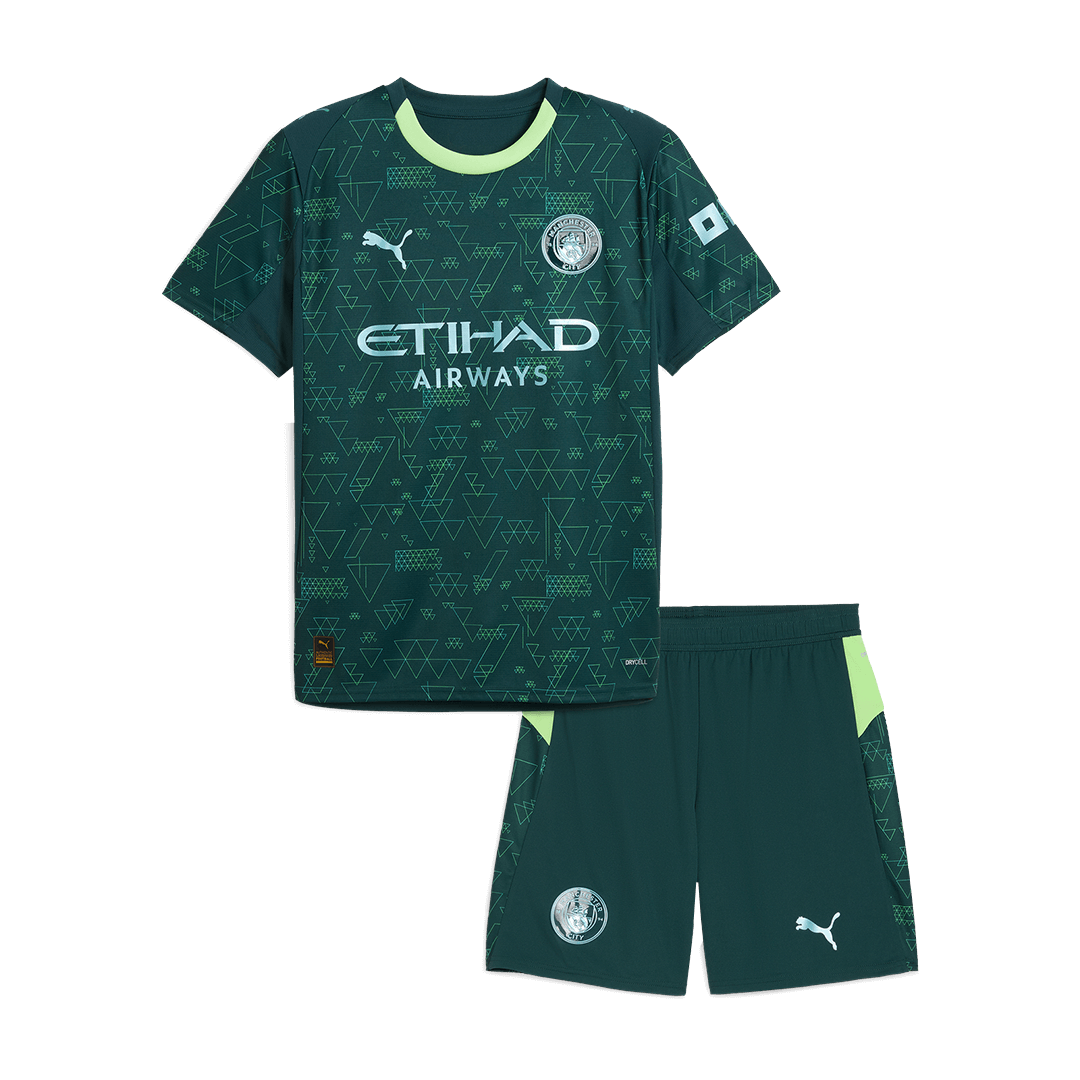 Manchester City Kids Soccer Kit 2025/26 Green