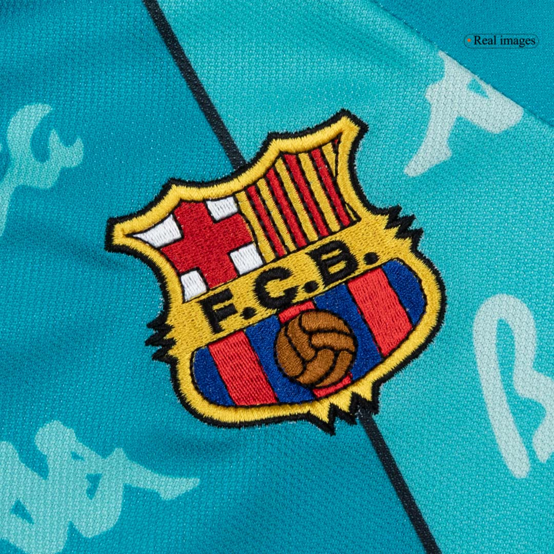 Retro Barcelona Mens Away Soccer Jersey 1996/97 Blue