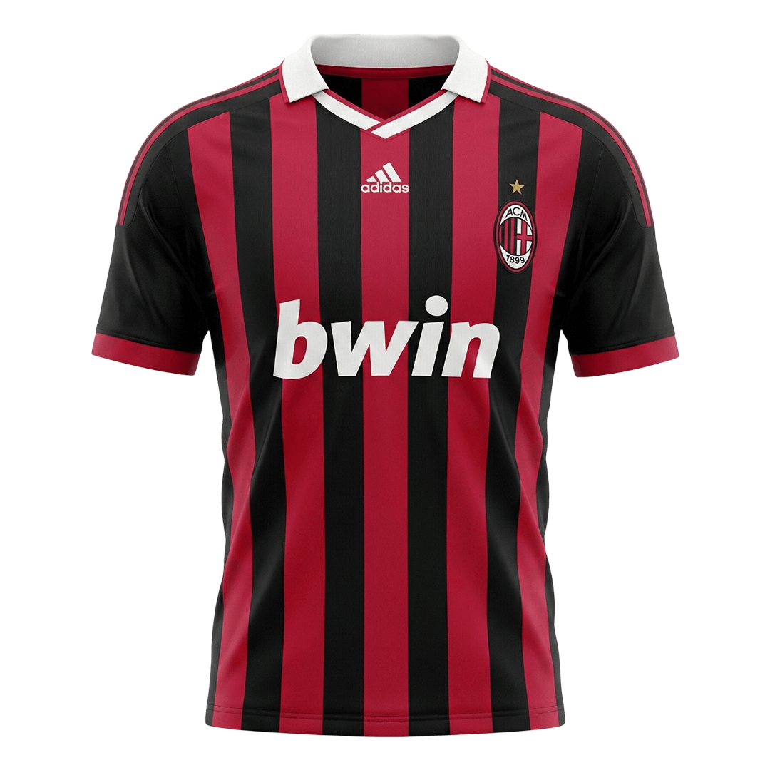 Retro AC Milan Mens Home Soccer Jersey 2009/10 Red&Black