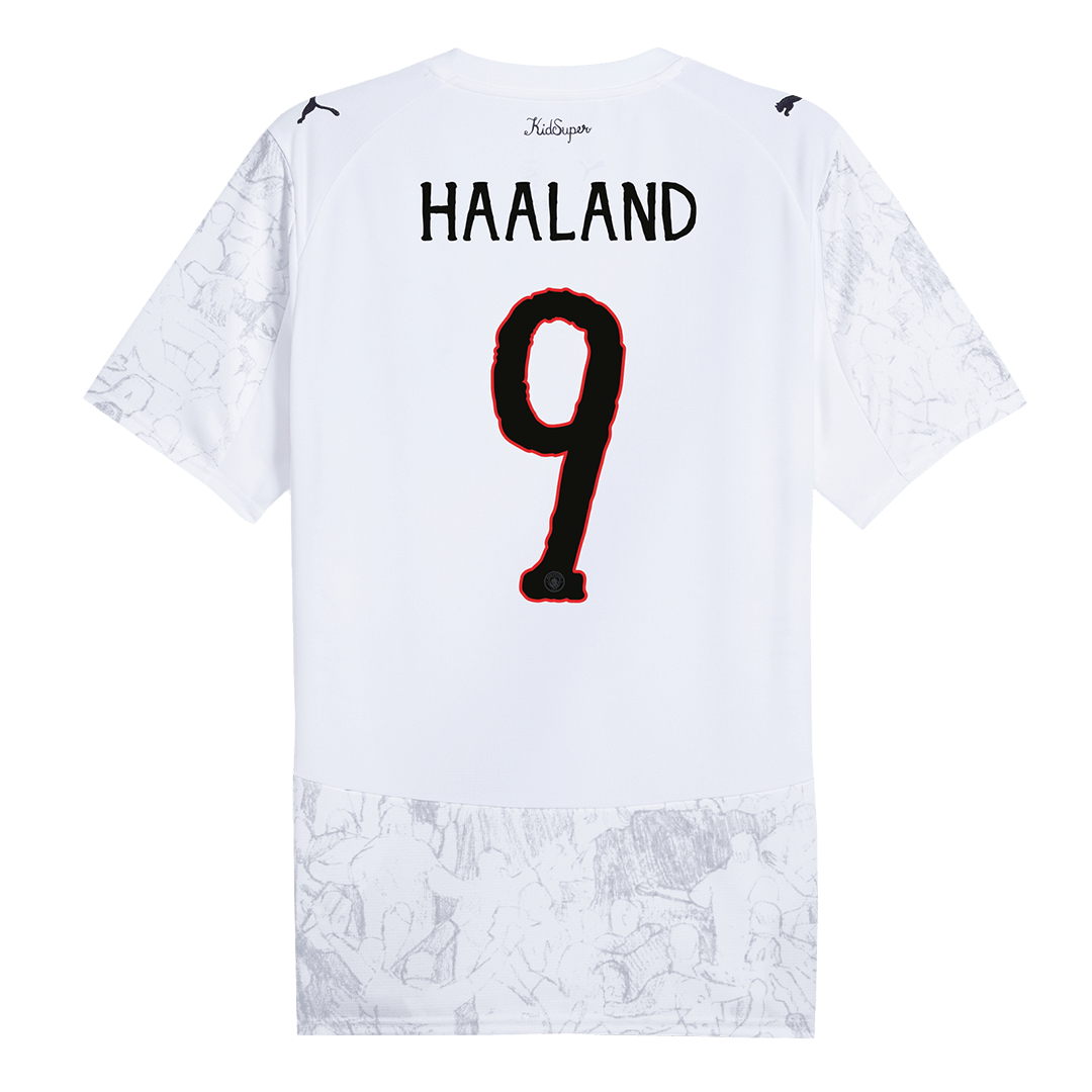 HAALAND #9 Manchester City Mens Soccer Jersey World Cup KidSuper 2025/26 White