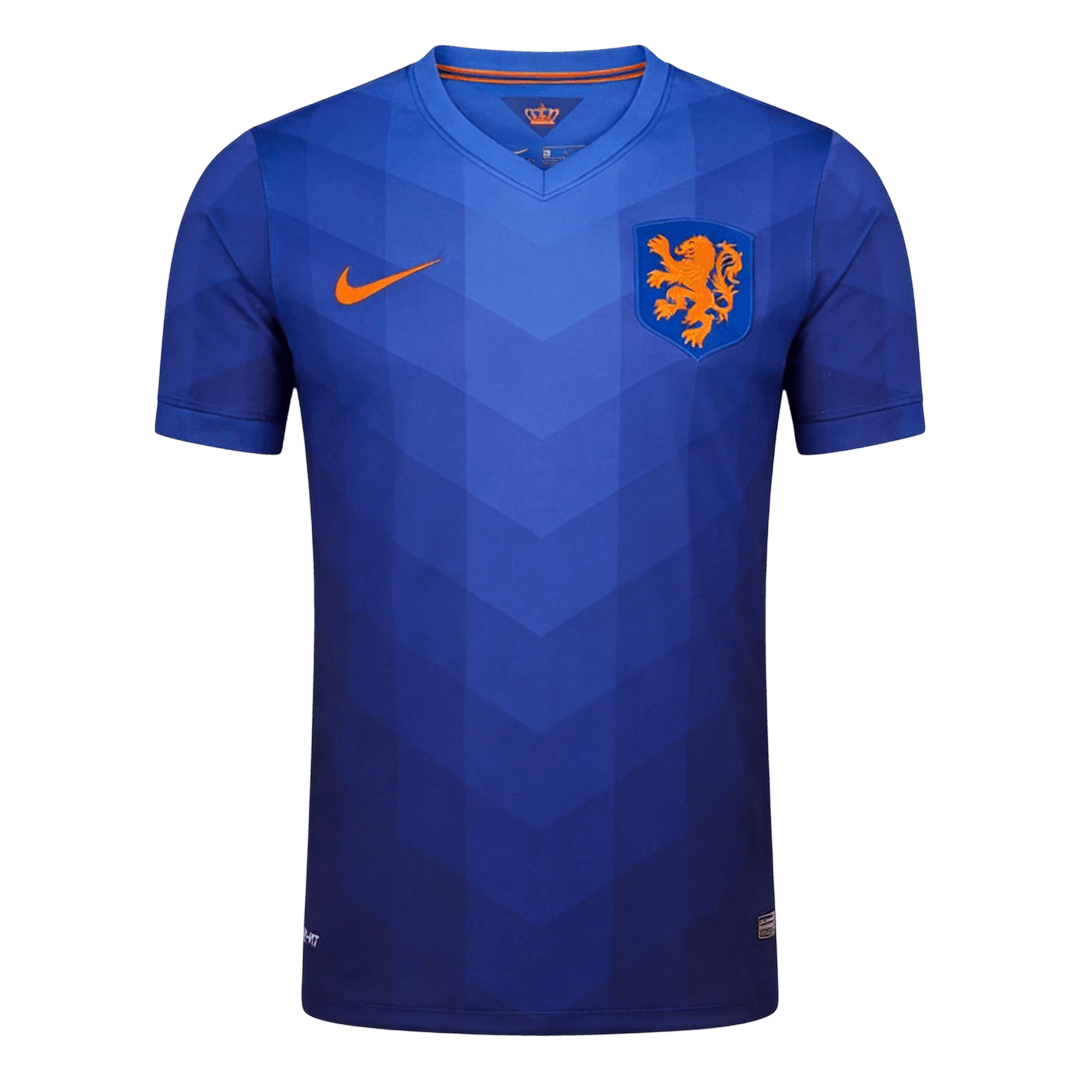 Retro Netherlands Mens Away Soccer Jersey 20/14 蓝色