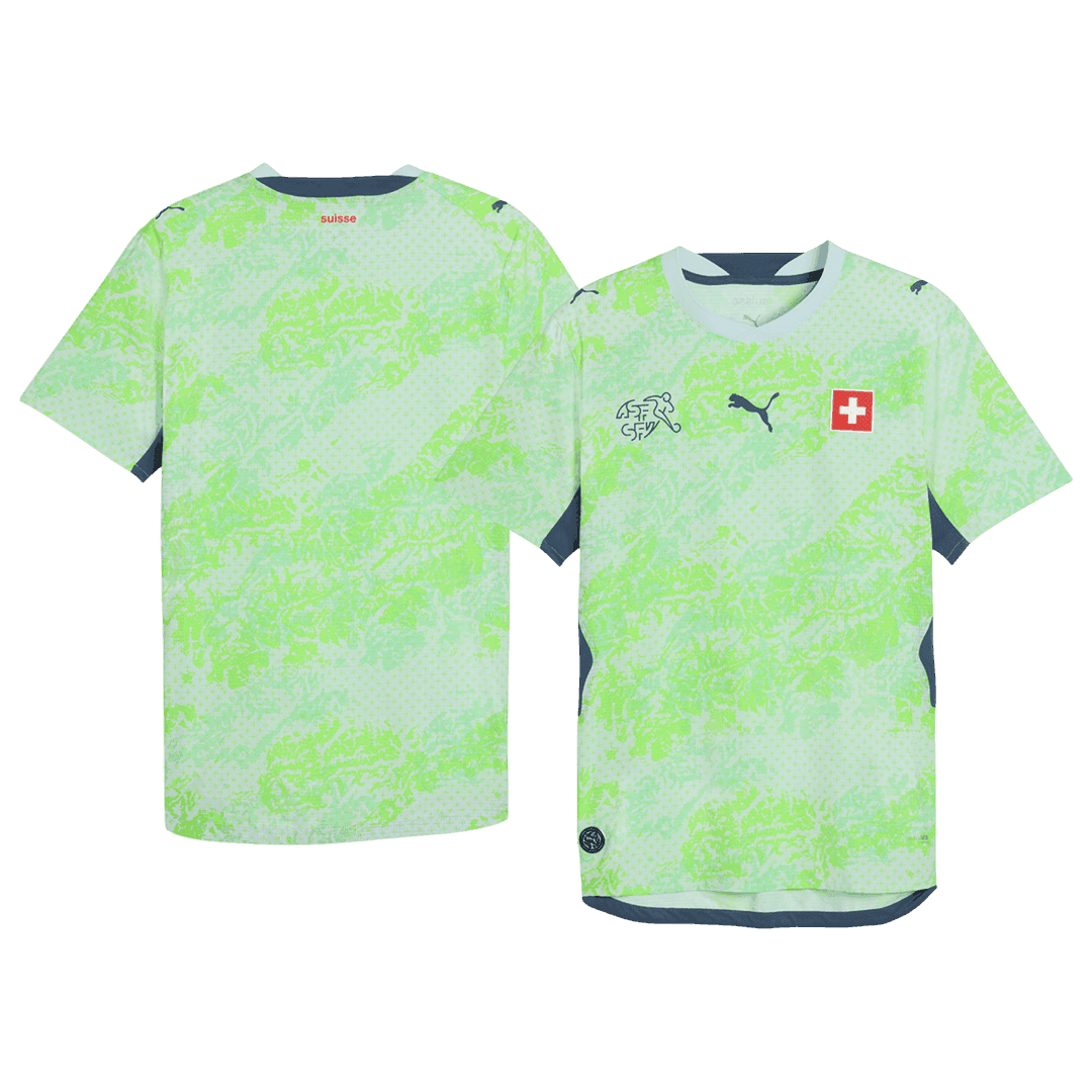 Switzerland Mens Away Soccer Jersey World Cup 2026 Green