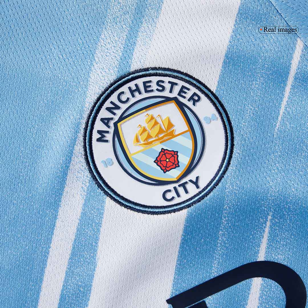Manchester City Mens Home Long Sleeve Soccer Jersey 2025/26 Blue