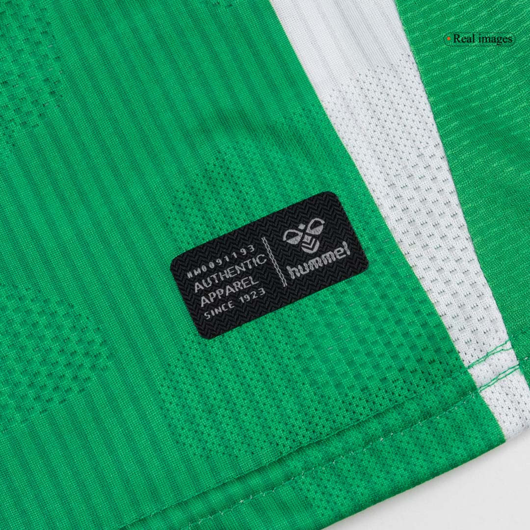 Real Betis Mens Home Long Sleeve Soccer Jersey 2025/26 Green&White