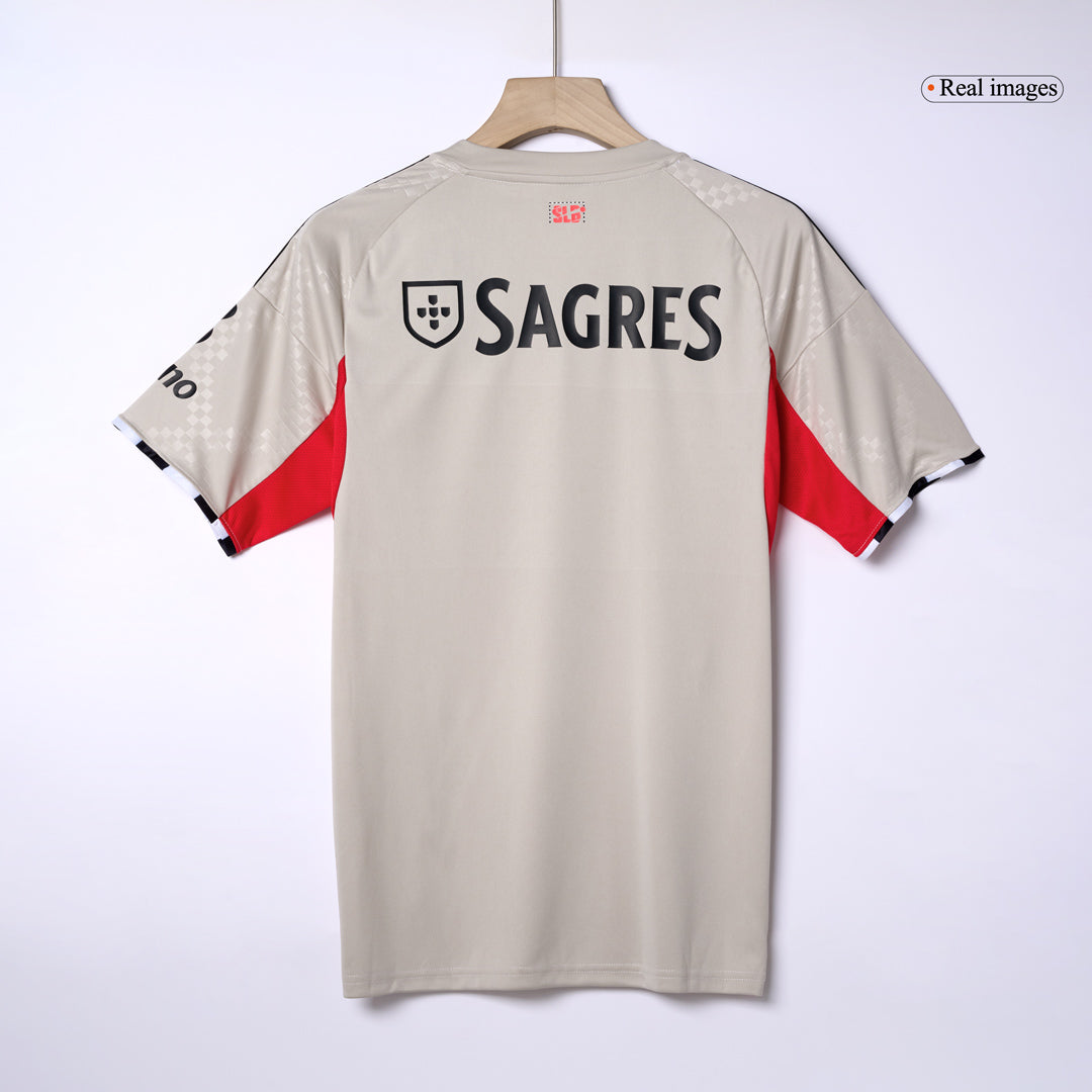 Benfica Mens Away Soccer Jersey 2025/26 Beige