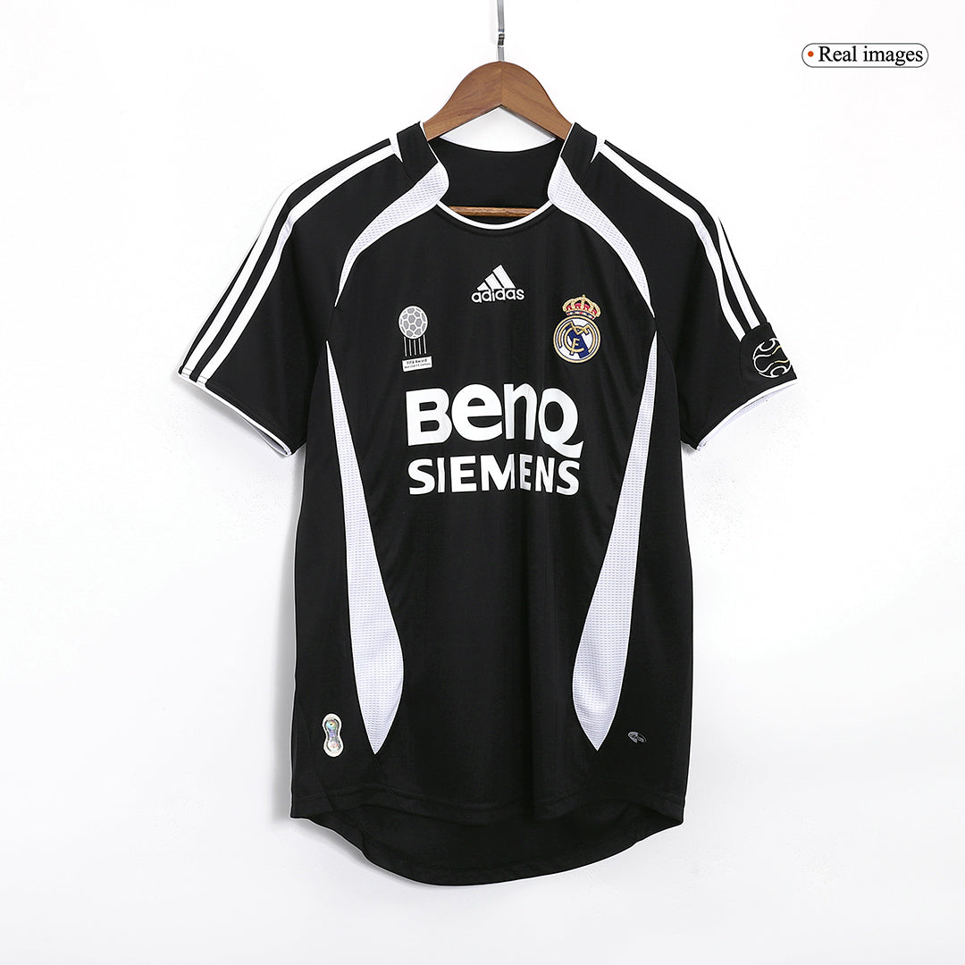 Retro Real Madrid Mens Away Soccer Jersey 2006/07 Black