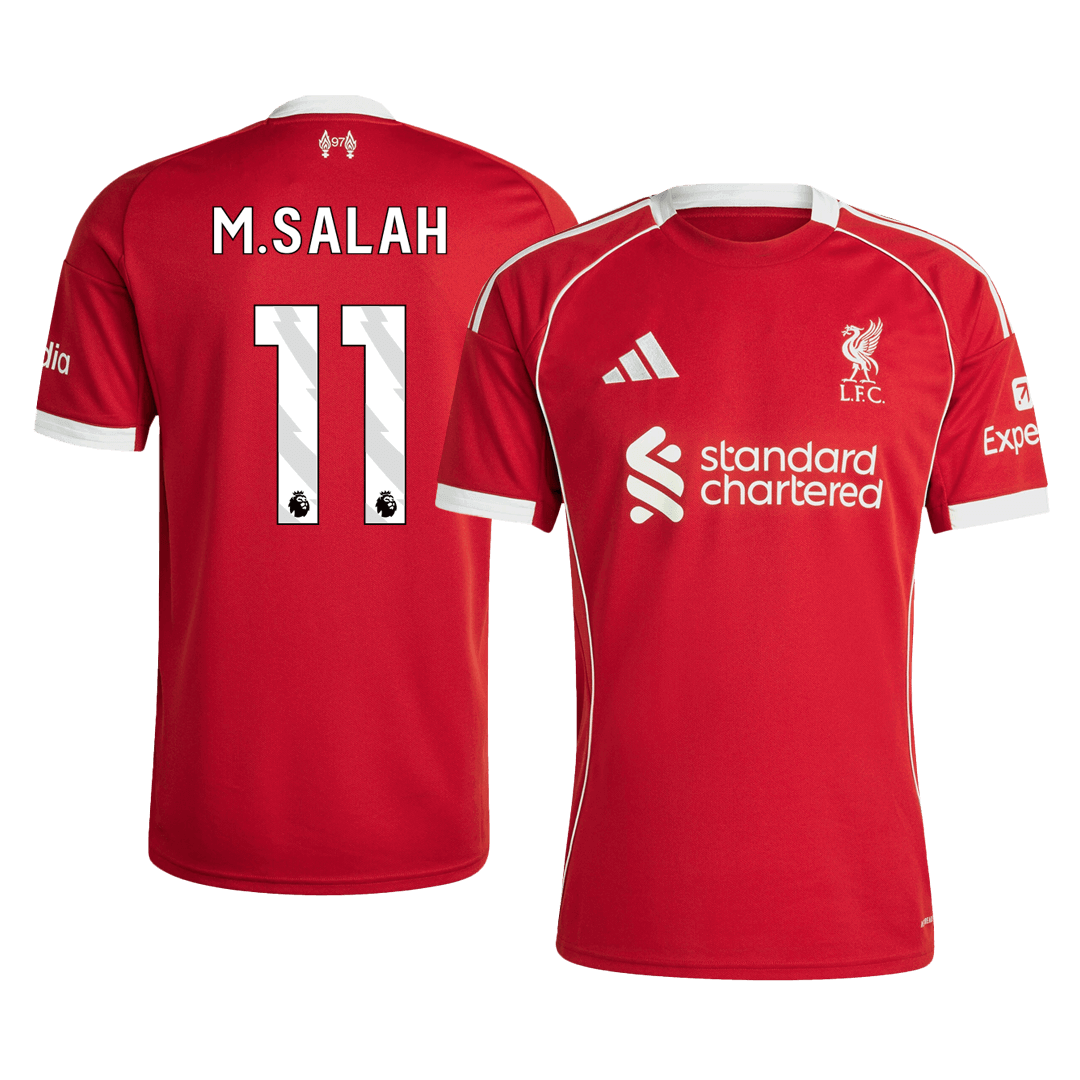 M.SALAH #11 Liverpool Mens Home Soccer Jersey 2025/26 Red