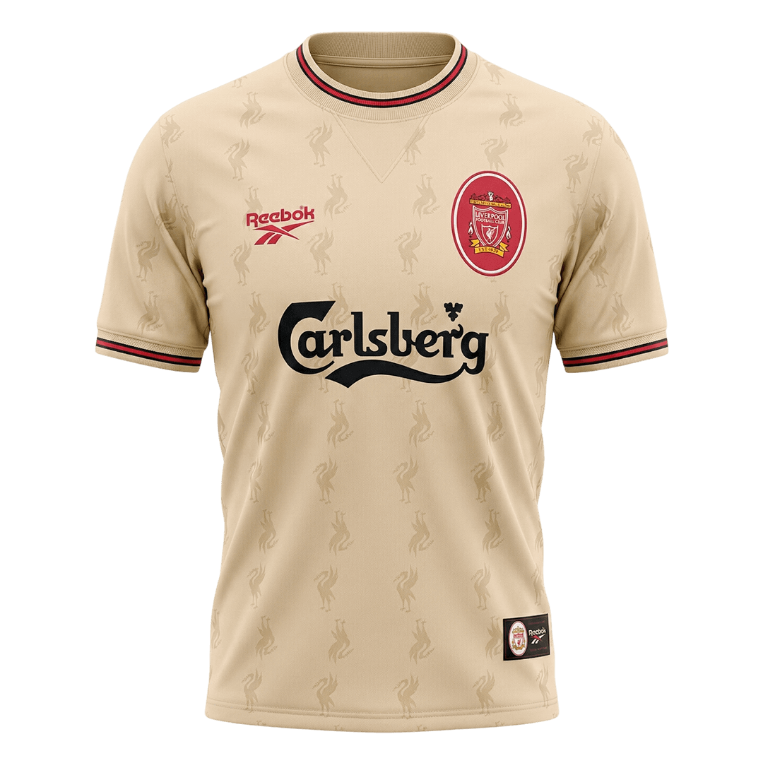 Retro Liverpool Mens Away Soccer Jersey 1996/97 Yellow