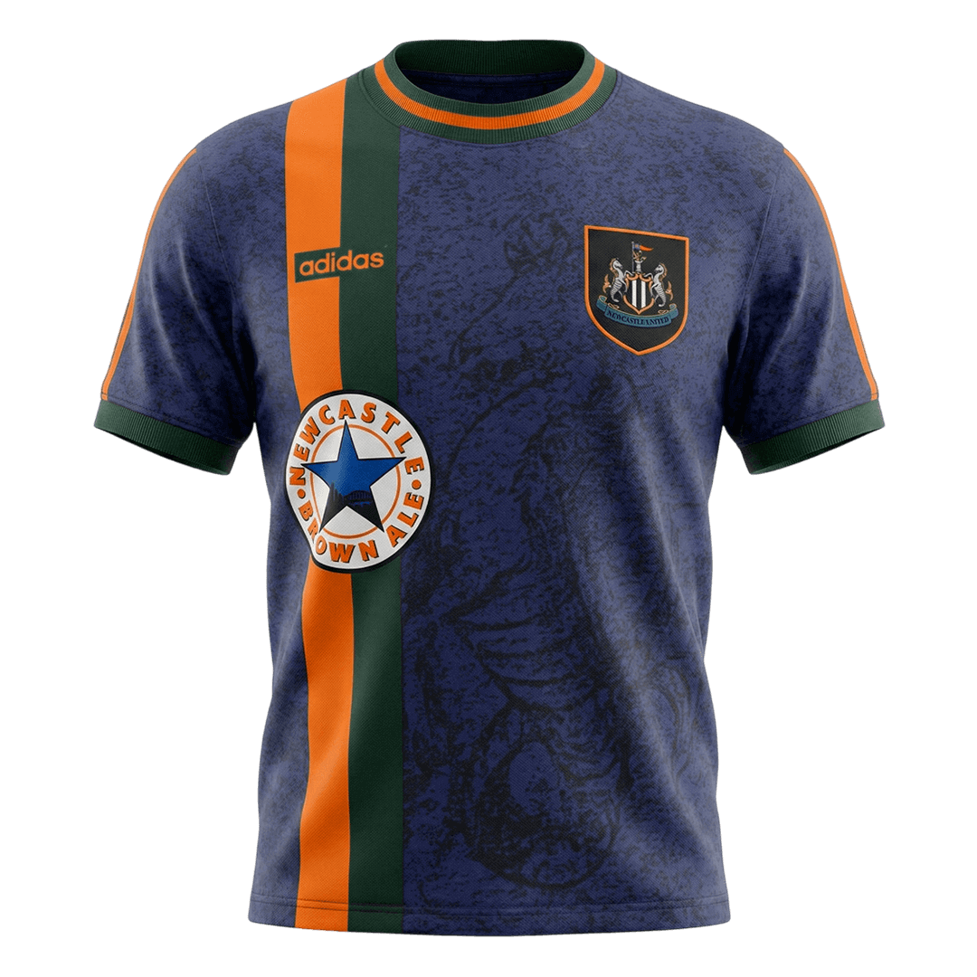 Retro Newcastle United Mens Away Soccer Jersey 1997/98 Navy