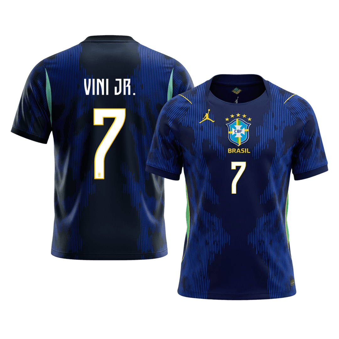 VINI JR. #7 Brazil Mens Away Soccer Jersey World Cup 2026 Navy