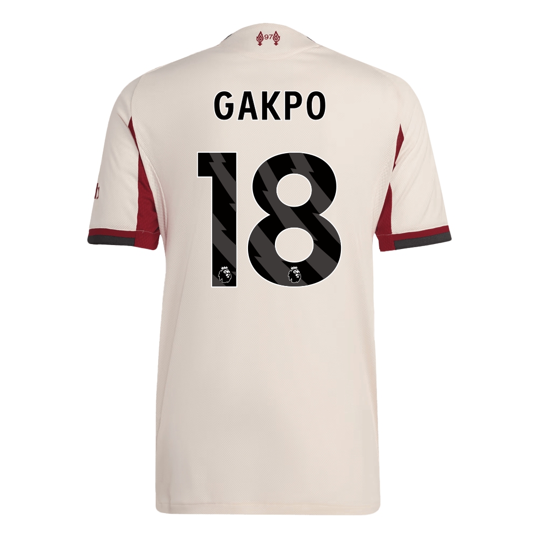 GAKPO #18 Liverpool Mens Away Soccer Jersey 2025/26 White - Player Version