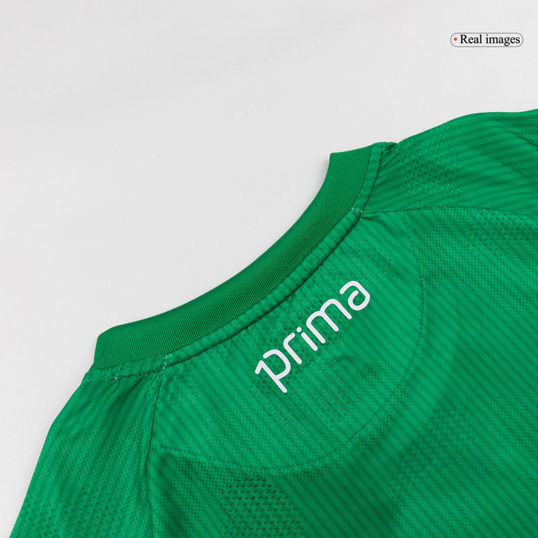 Real Betis Mens Home Long Sleeve Soccer Jersey 2025/26 Green&White