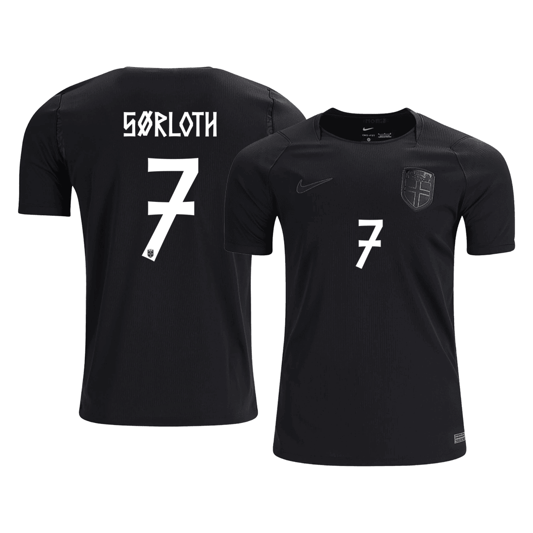 SØRLOTH #7 Norway Mens Away Soccer Jersey World Cup 2026 Black