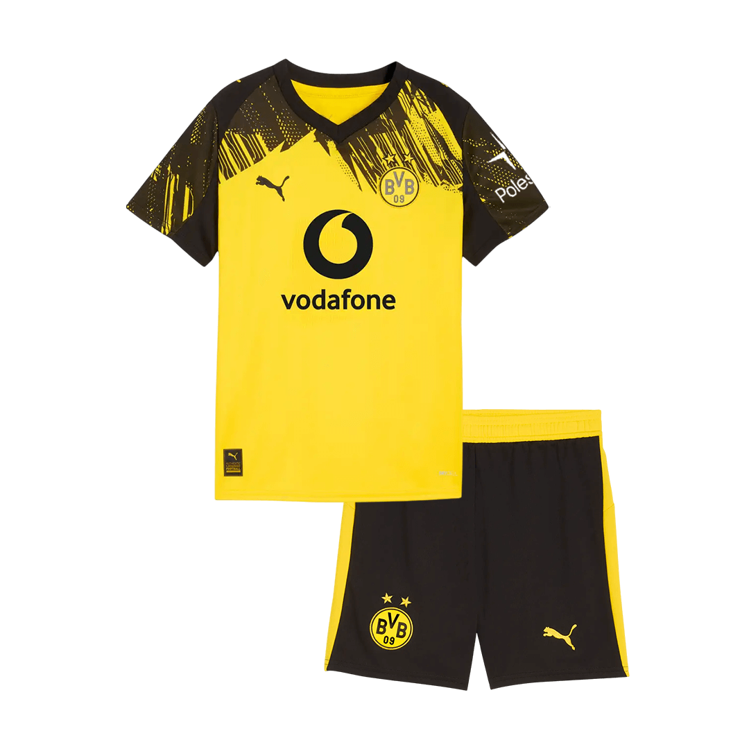 Borussia Dortmund Kids Home Soccer Kit 2025/26 Yellow