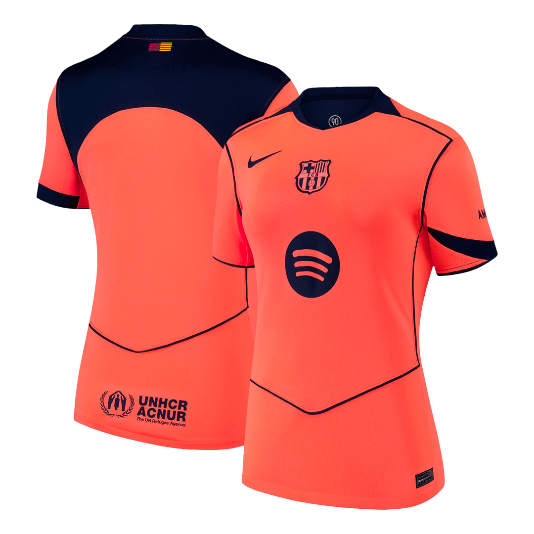 Barcelona Womens Third Away Soccer Jersey 2025/26 Orange