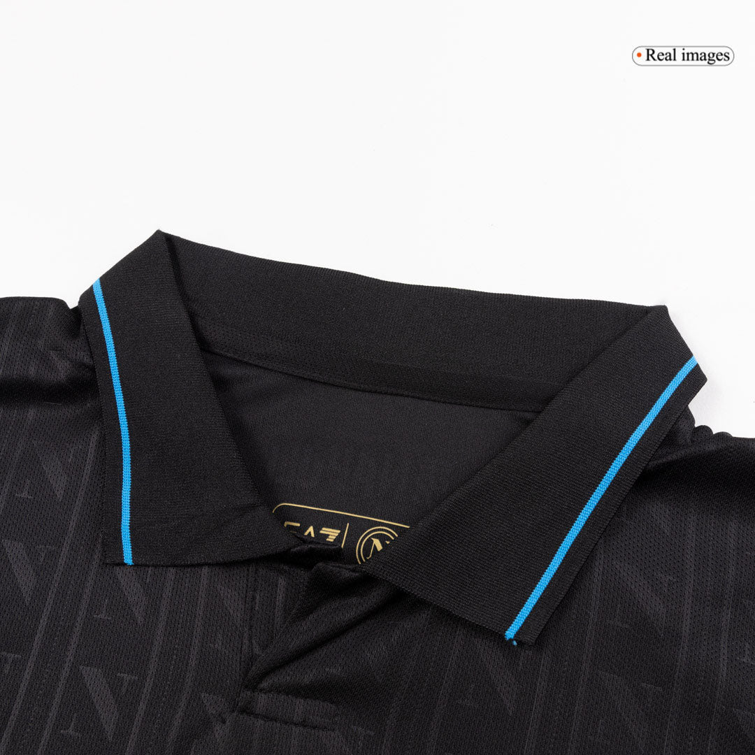 Napoli Mens Third Away Soccer Jersey 2025/26 Black