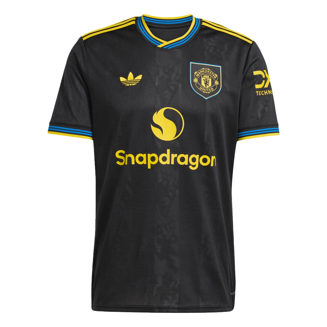 MOUNT #7 Manchester United Mens Third Away Soccer Jersey 2025/26 Black