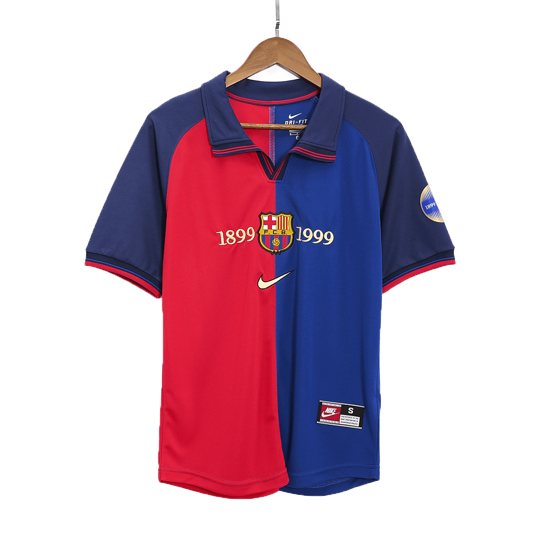 Retro Barcelona Mens Home Soccer Jersey 1999/00