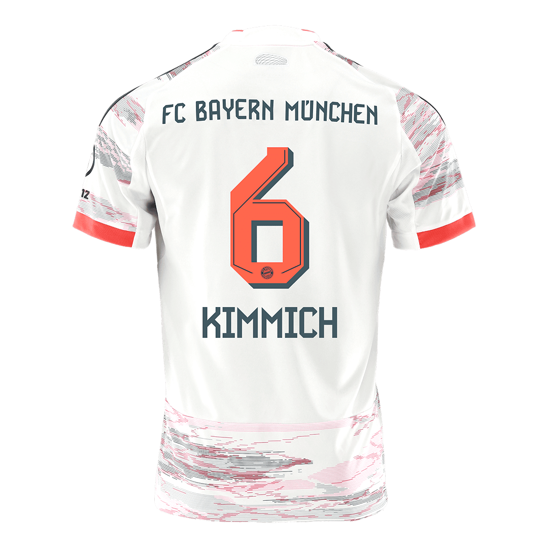 KIMMICH #6 Bayern Munich Mens Away Soccer Jersey 2025/26 White