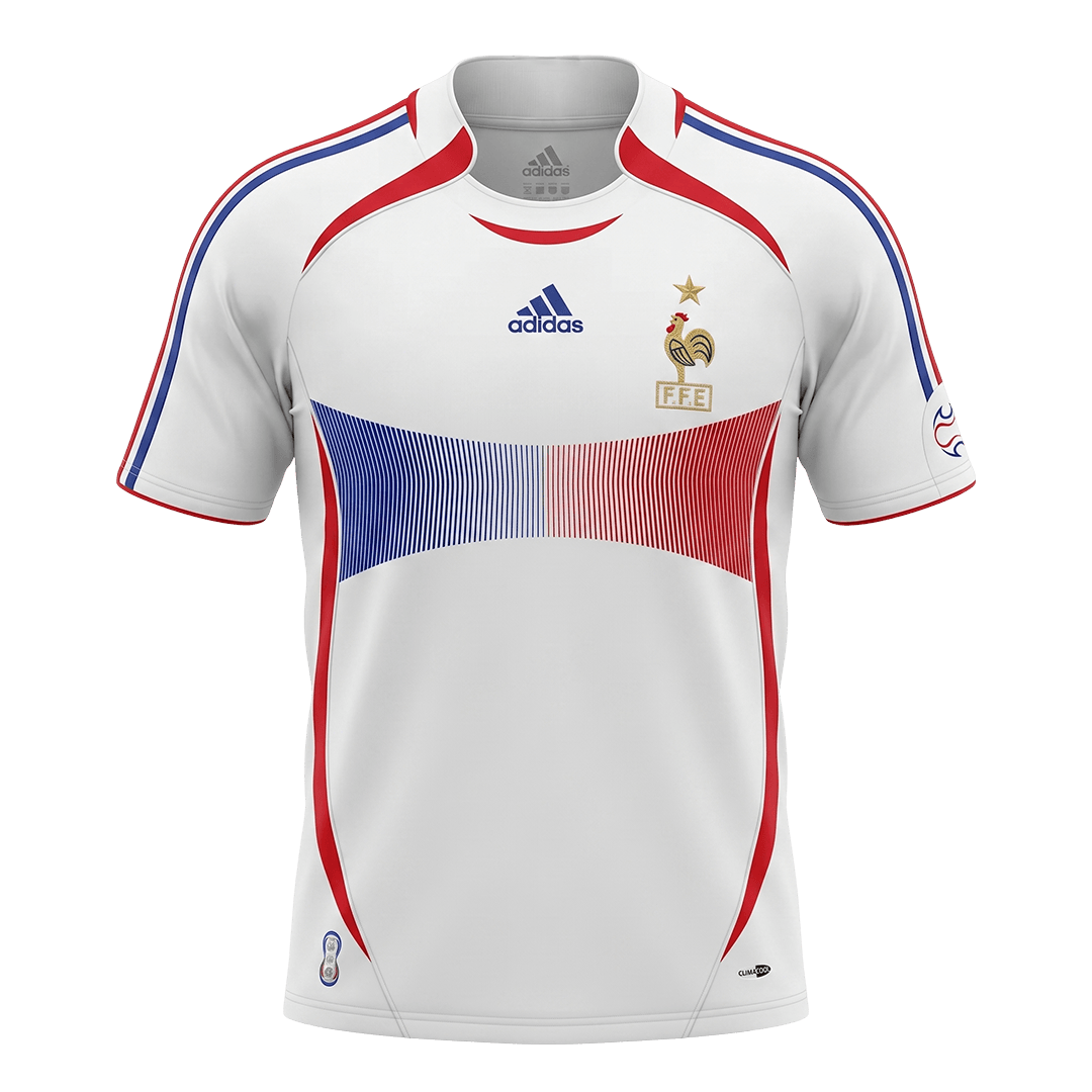 Retro France Mens Away Soccer Jersey 2006 White