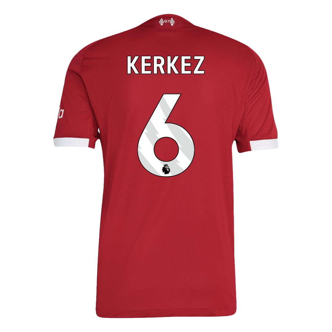 KERKEZ #6 Liverpool Mens Home Soccer Jersey 2025/26 Red - Player Version
