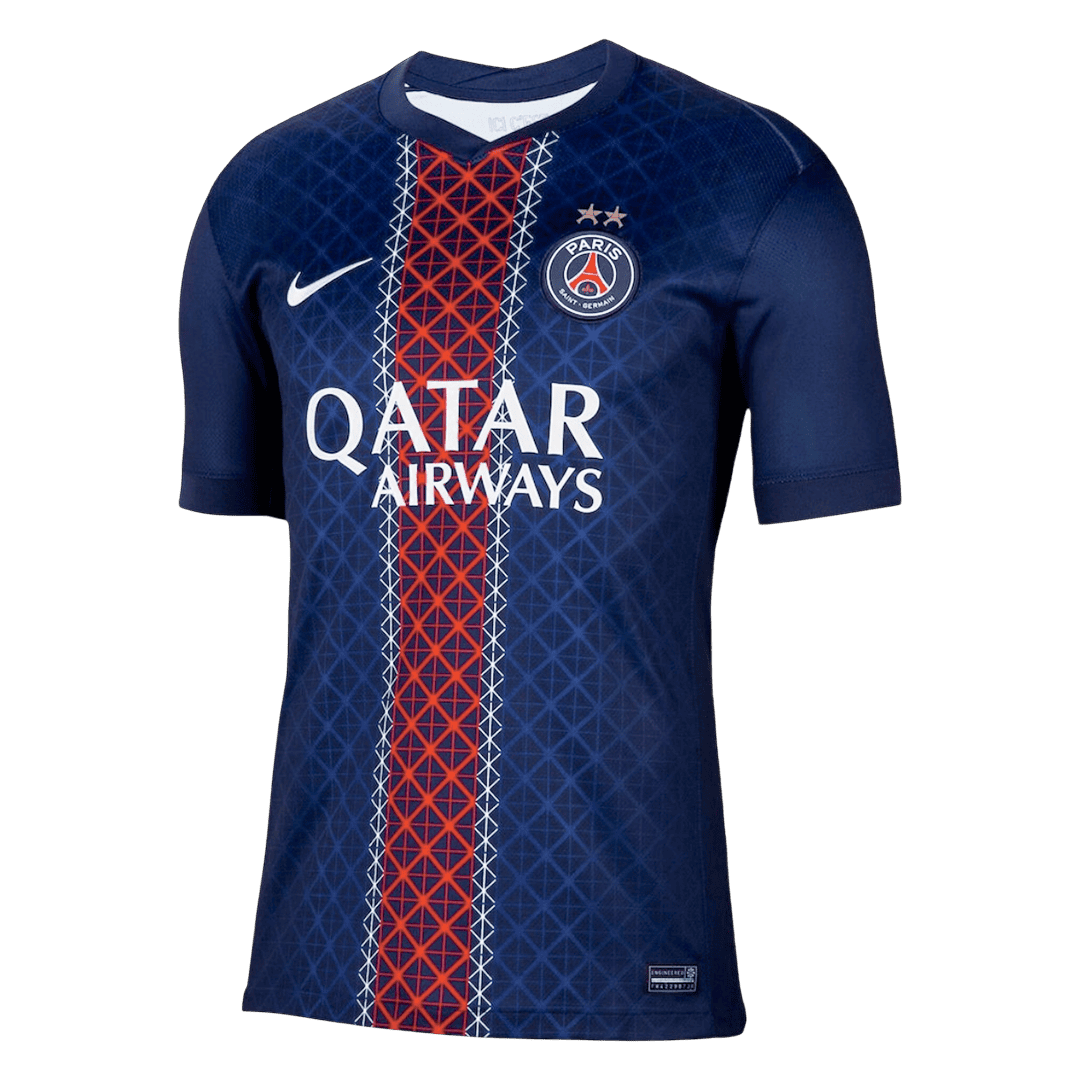 Champions of Europe #26 PSG Mens Home Soccer Jersey 2025/26 Navy [PREMIUM]