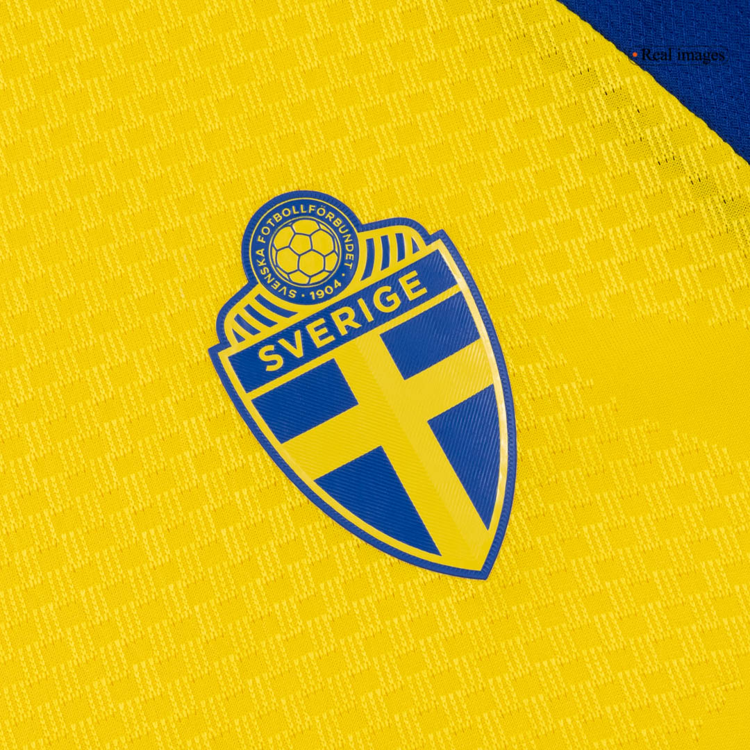 Sweden Mens Home Soccer Jersey World Cup 2026 Yellow - Player Version