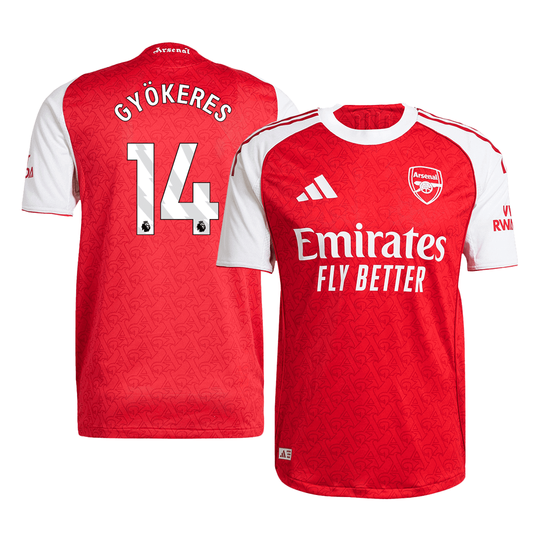 GYÖKERES #14 Arsenal Mens Home Soccer Jersey 2025/26 Red - Player Version