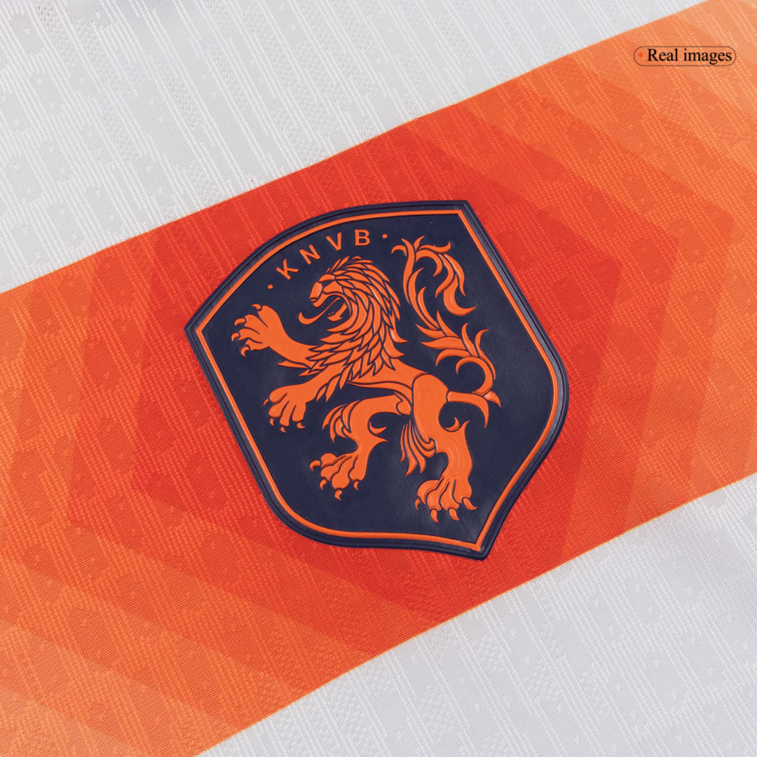 VIRGIL #4 Netherlands Mens Away Soccer Jersey World Cup 2026 White - Player Version