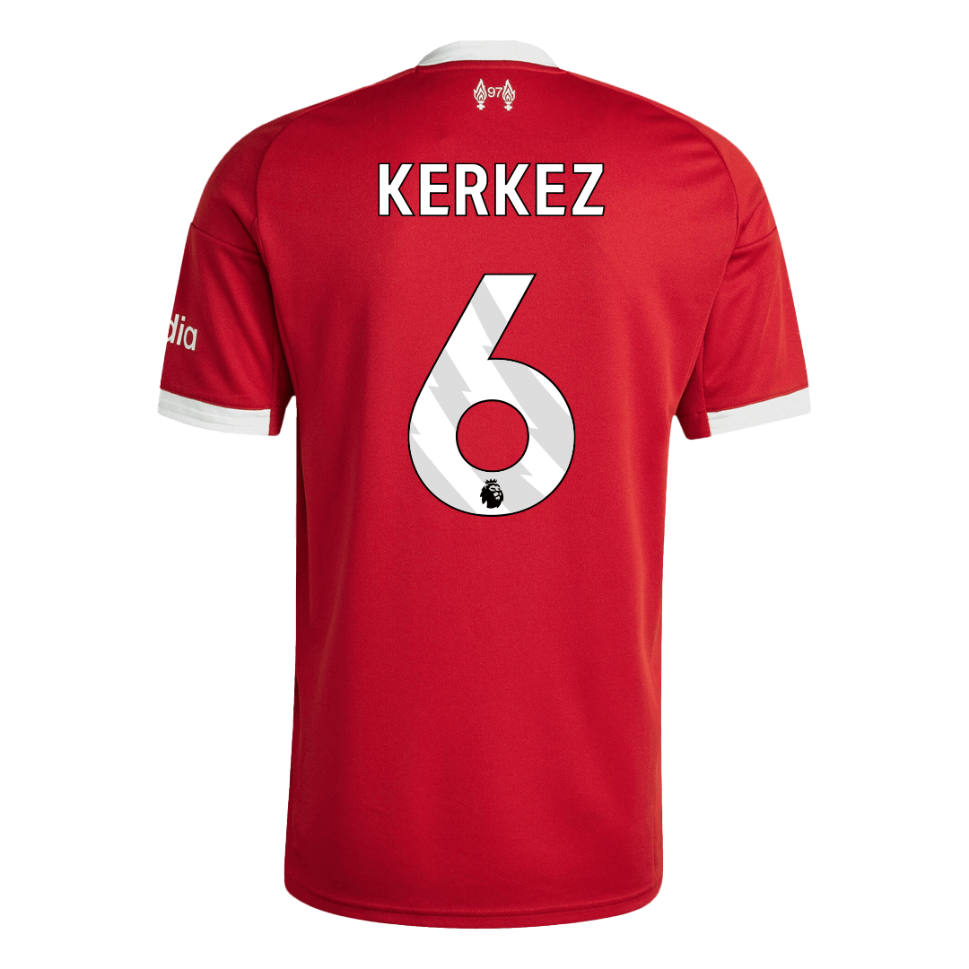 KERKEZ #6 Liverpool Mens Home Soccer Jersey 2025/26 Red